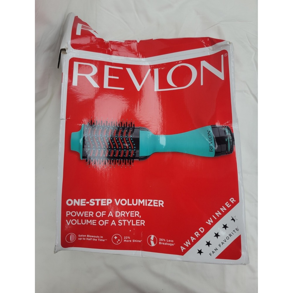 Revlon One-Step Hair Dryer And Volumizer Hot Air Brush, Teal/Mint